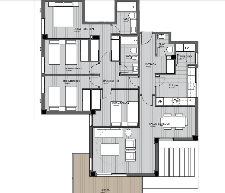 Sale of apartment in Calle la Leala Norte, 1, Torremolinos
 plan 3
