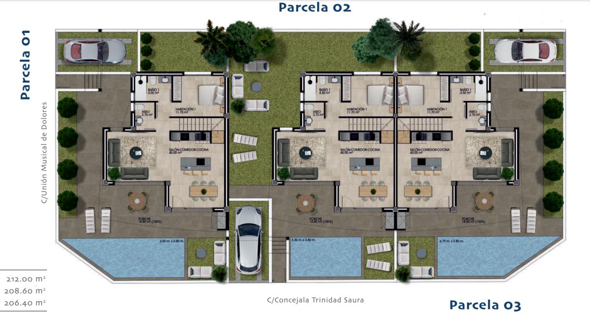 Venta de chalet adosado en , Dolores plan 2