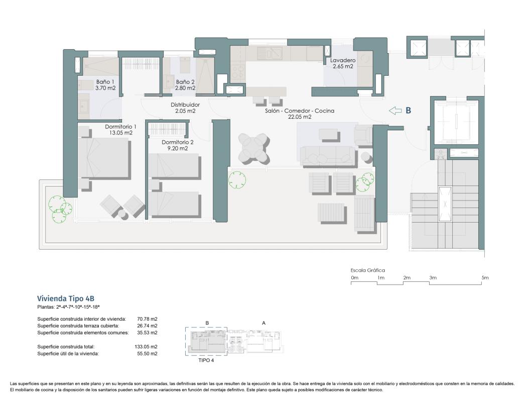 Obra nueva Slim Tower en Benidorm (Revista) plan 2