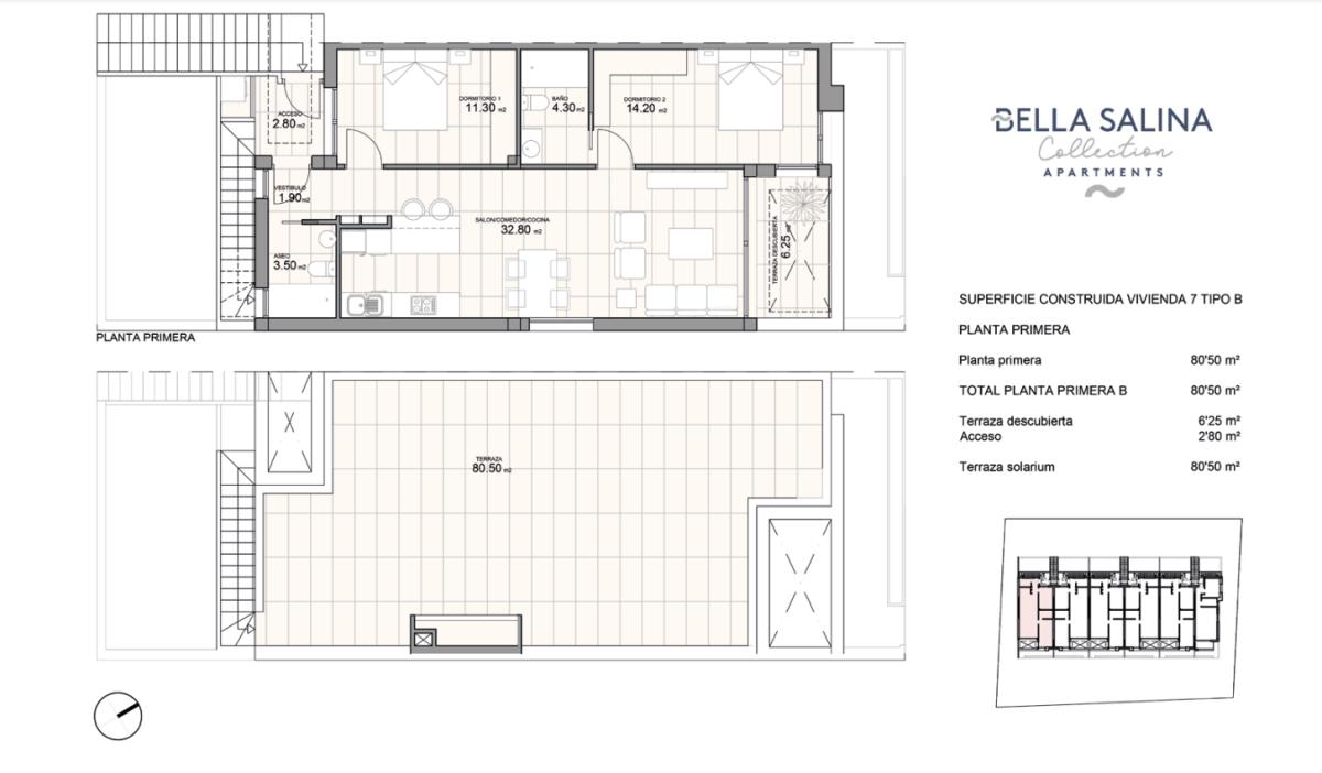 Obra nueva Bella Salina Apartments Phase III en Pilar de la Horadada (Revista) plan 4