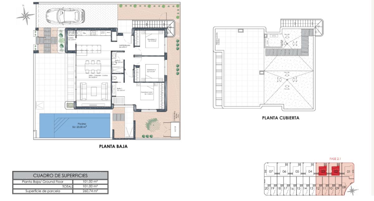 Obra nueva Residensial MYKONOS y SANTORINI en San Fulgencio (Revista) plan 3