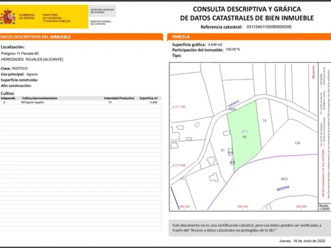 Terreno en venta en Almoradí, Alicante photo 1