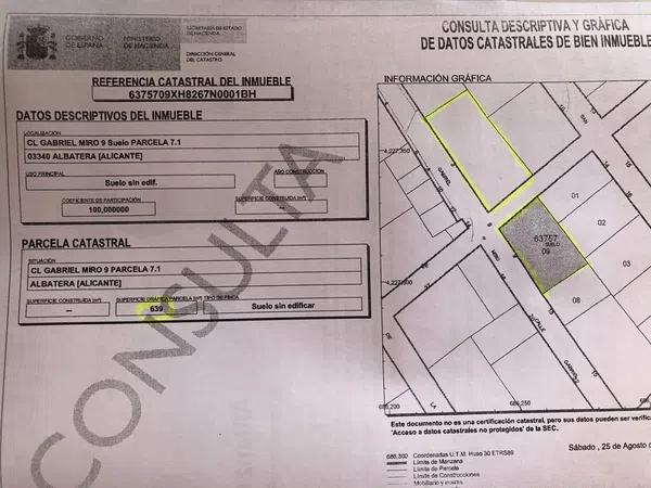 Terreno en calle Gabriel Miró, 9 thumbnail 1