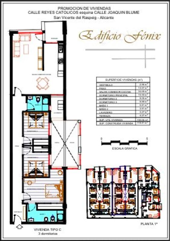 Venta de piso en Calle Joaquín Blume, San Vicente del Raspeig
plan 1