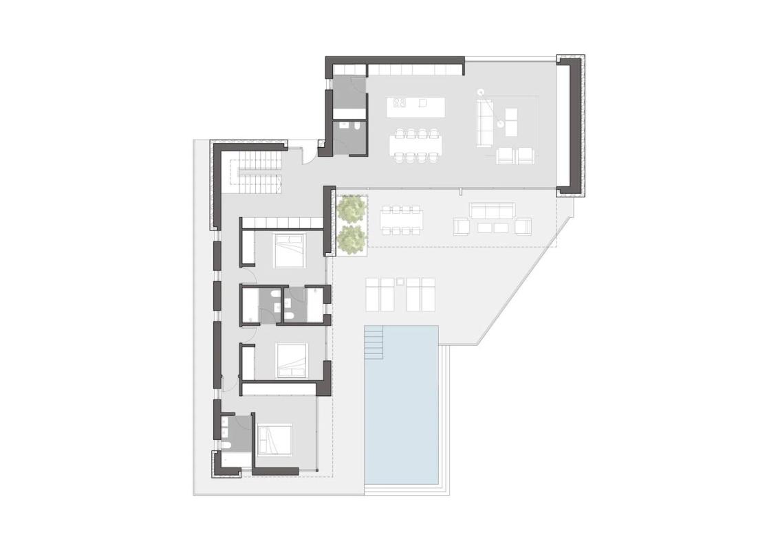 Obra nueva VILLA KBL3 en Moraira (Revista) plan 3