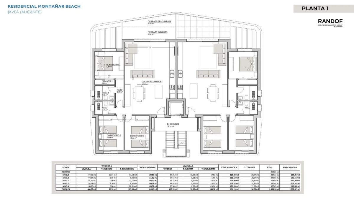 Obra nueva Montañar Beach en Jávea/Xàbia (Revista) plan 1