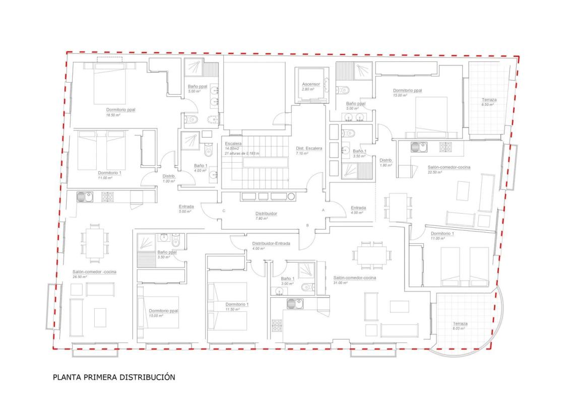 New construction 11 VIVIENDAS EN ALAMEDA PRINCIPAL in Málaga plan 3