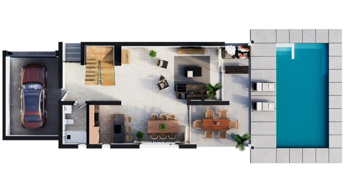 Obra nueva Residencial Gran Sol pueblo en Calpe (Revista) plan 2