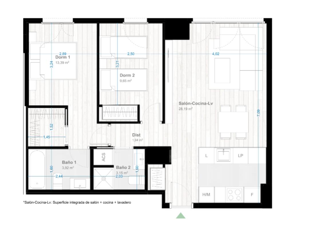 Obra nueva Aq Urban Sky en Málaga (Revista) plan 1