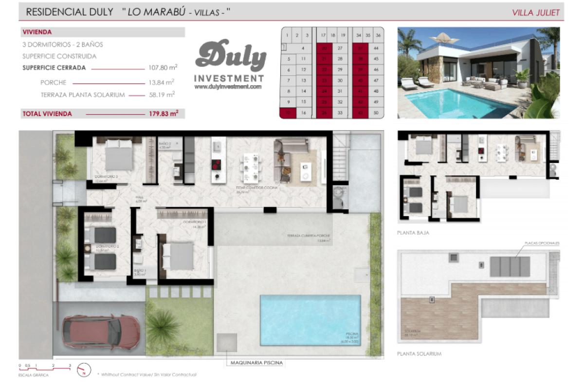 Obra nueva Lo Marabu villas en Ciudad Quesada (Revista) plan 3