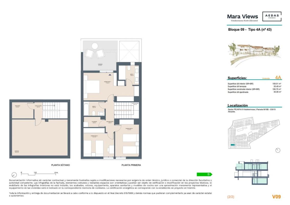 Obra nueva Chalet adosado en calle de la Pitera, 7 en Alicante / Alacant (Revista) plan 2