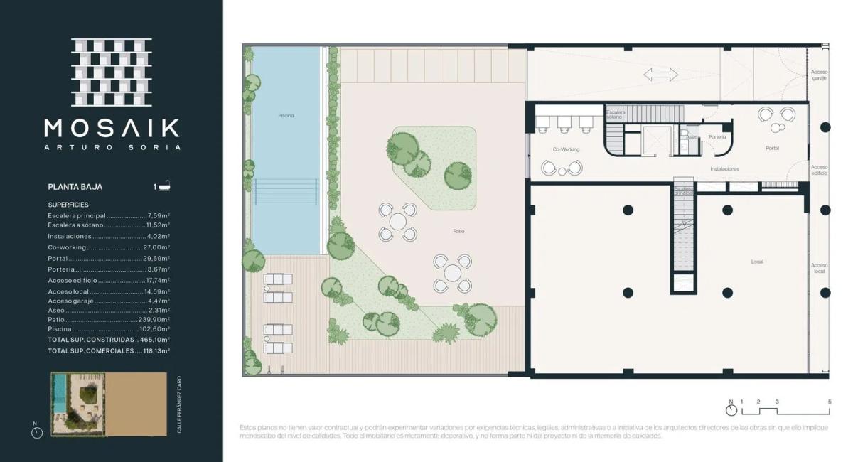 Nowa nieruchomość MOSAIK w Madryt plan 1
