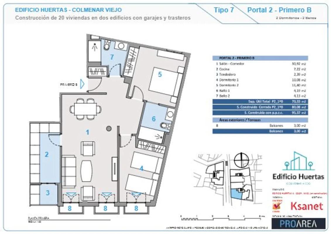 Obra nueva EDIFICIO HUERTAS en Colmenar Viejo (Revista) plan 3