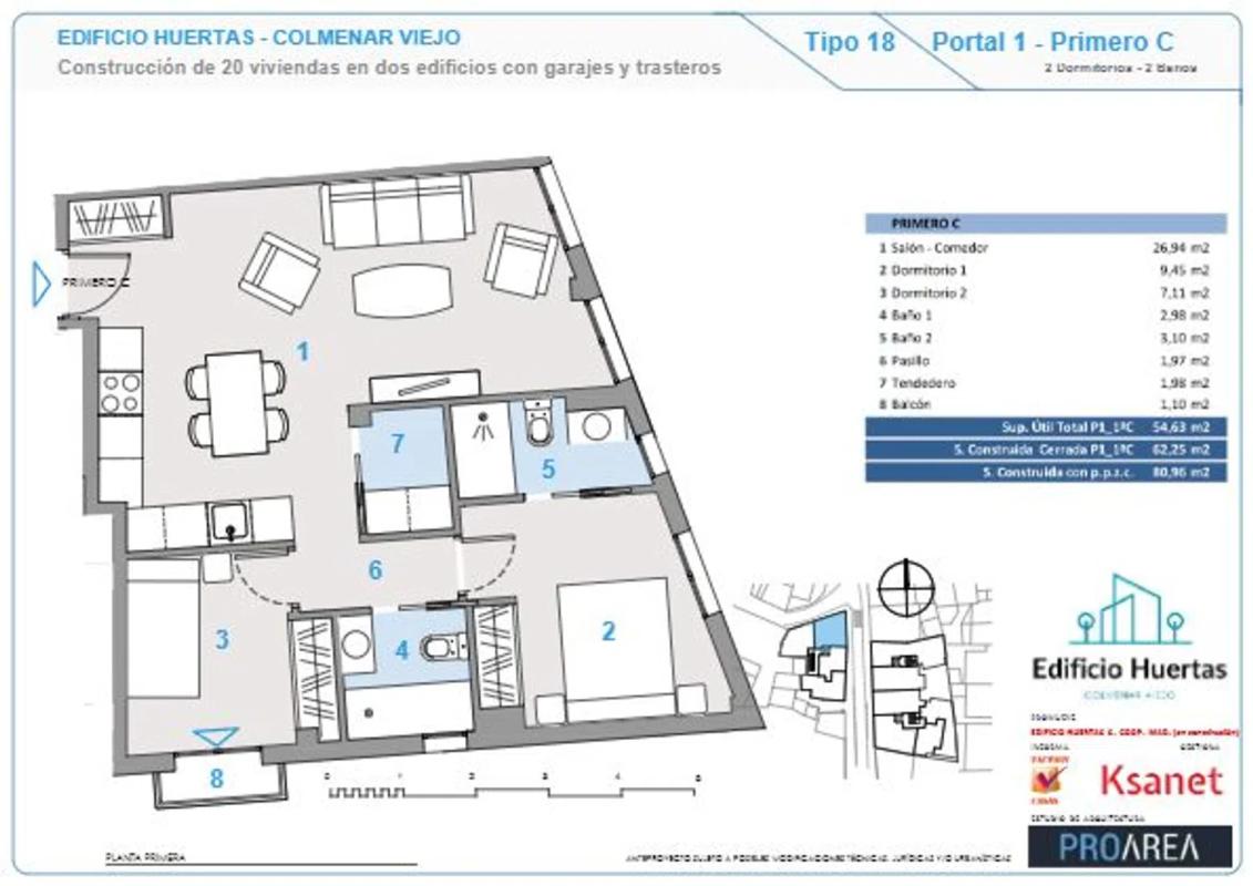 Obra nueva EDIFICIO HUERTAS en Colmenar Viejo (Revista) plan 8