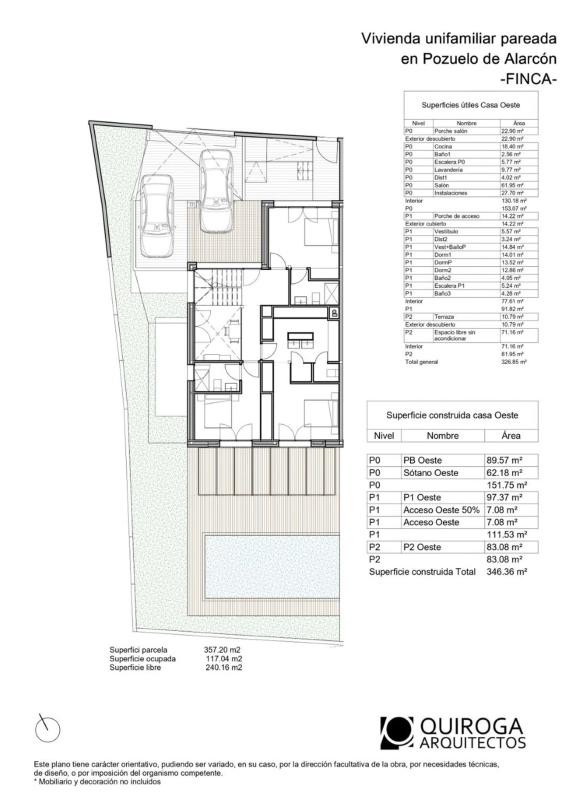 Obra nueva Chalet pareado en Pozuelo de Alarcón en Pozuelo de Alarcón (Revista) plan 1