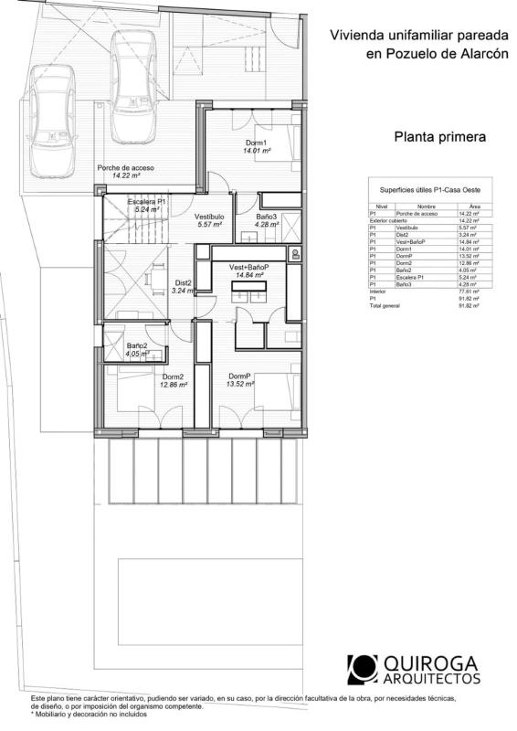 Obra nueva Chalet pareado en Pozuelo de Alarcón en Pozuelo de Alarcón (Revista) plan 2