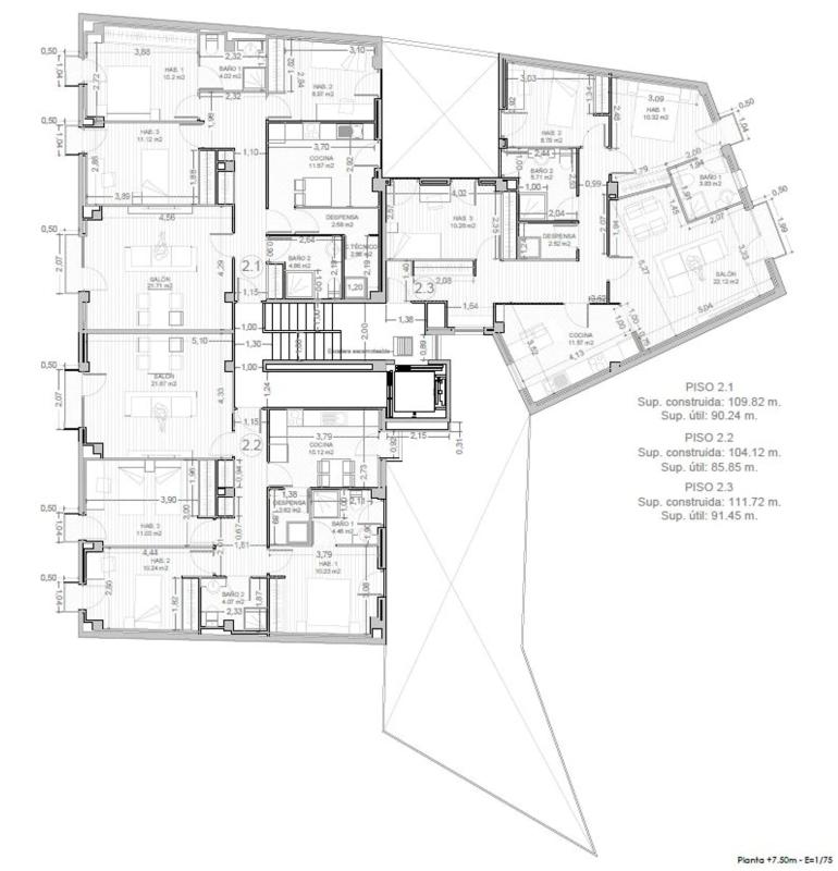 Obra nueva Residencial Almaguer en El Escorial (Revista) plan 1