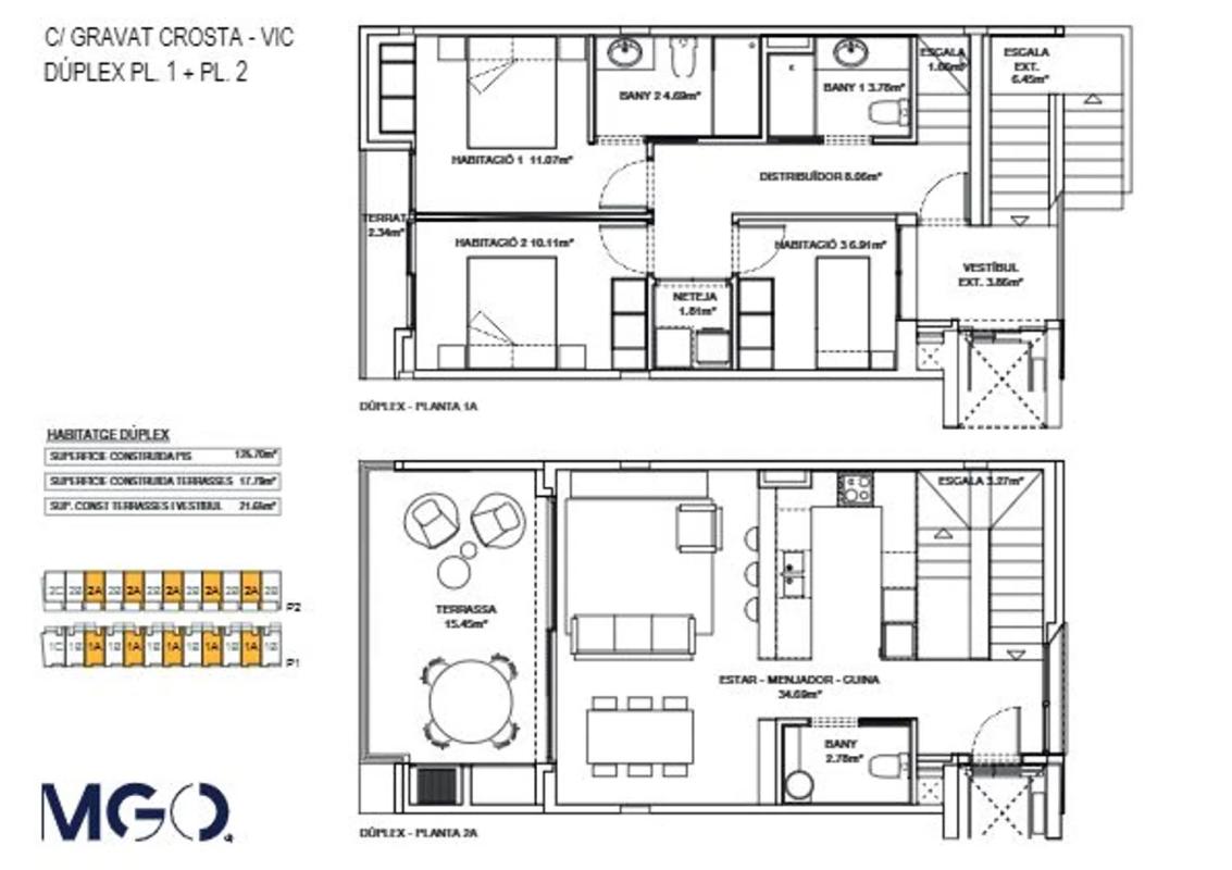 Obra nueva RESIDENCIAL ELS CAPUTXINS en Vic (Revista) plan 1