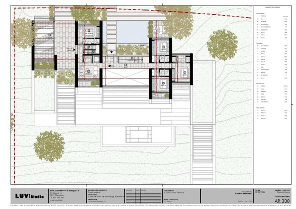 Obra nueva Villa Elysium en Sant Andreu de Llavaneres (Revista) plan 1