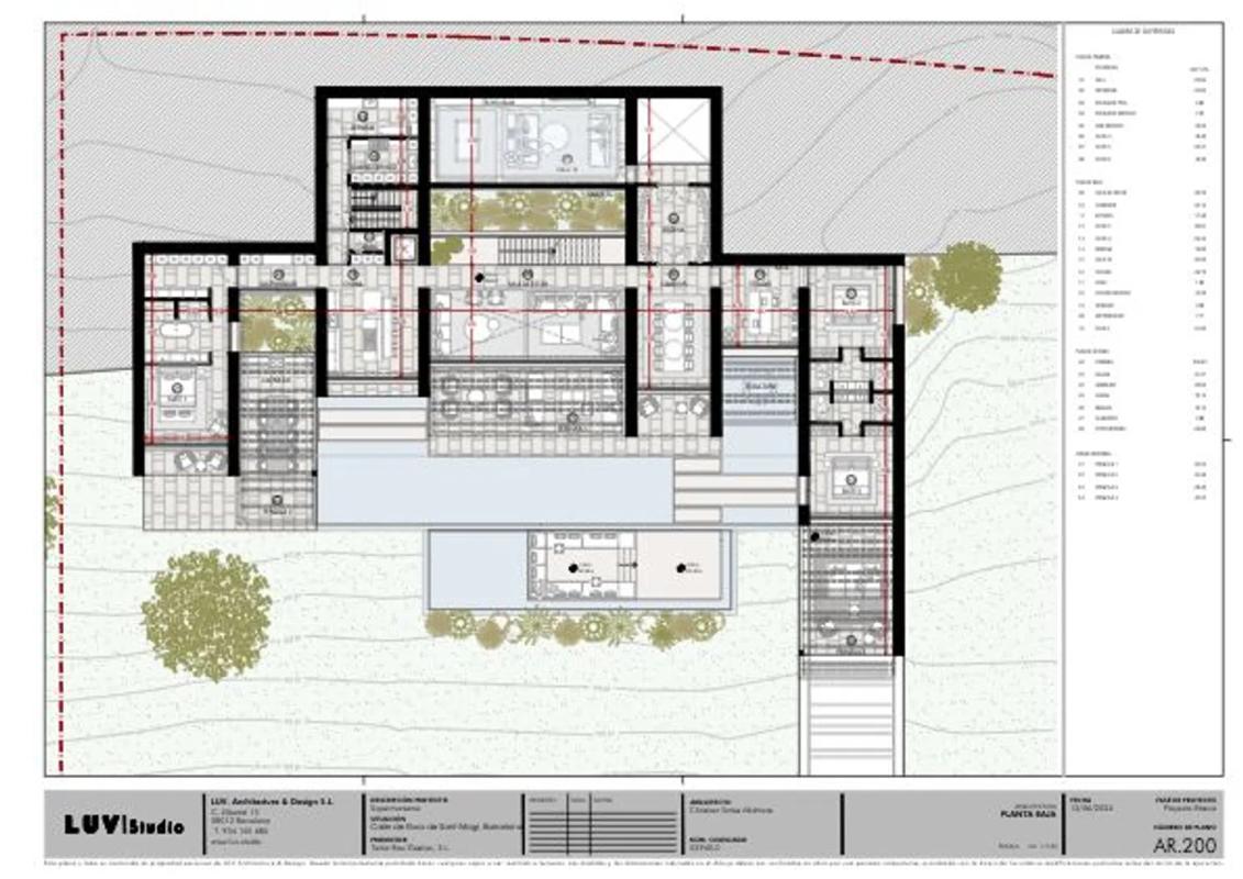 Obra nueva Villa Elysium en Sant Andreu de Llavaneres (Revista) plan 3
