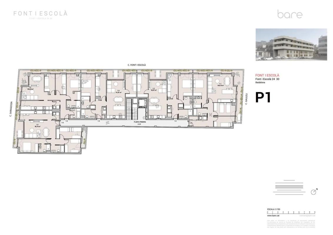 Obra nueva Promoción Font i Escolá en Badalona (Revista) plan 2