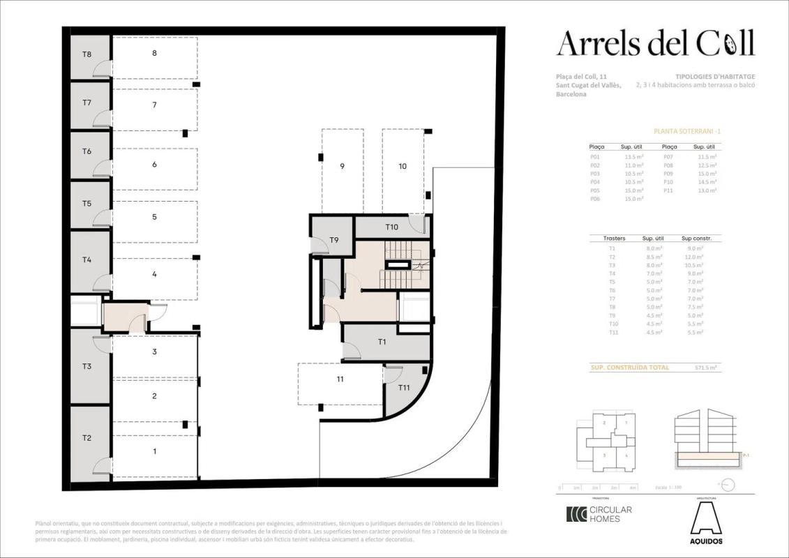 Obra nueva Residencial Arrels del Coll en Sant Cugat del Vallès (Revista) plan 1