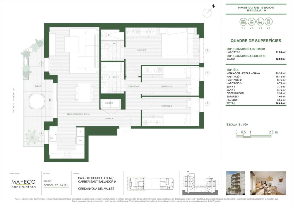Obra nueva Passeig de Cordelles en Cerdanyola del Vallès (Revista) plan 1