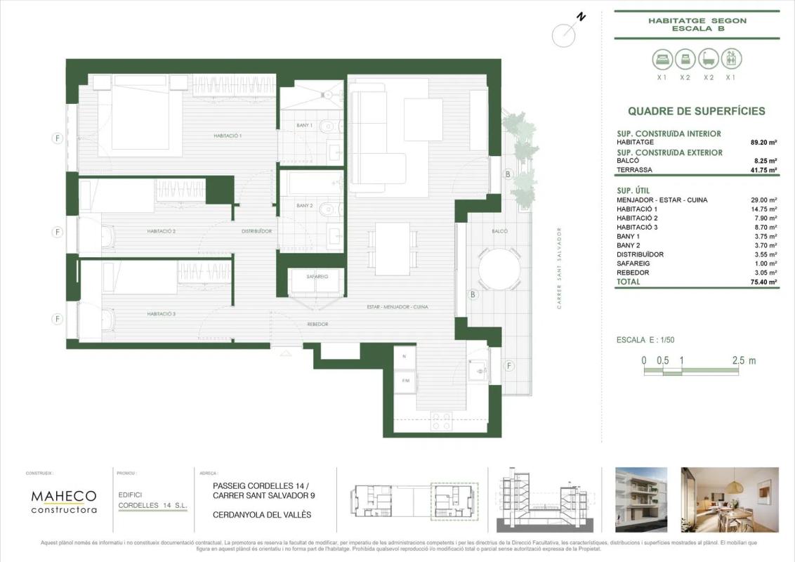 Obra nueva Passeig de Cordelles en Cerdanyola del Vallès (Revista) plan 3