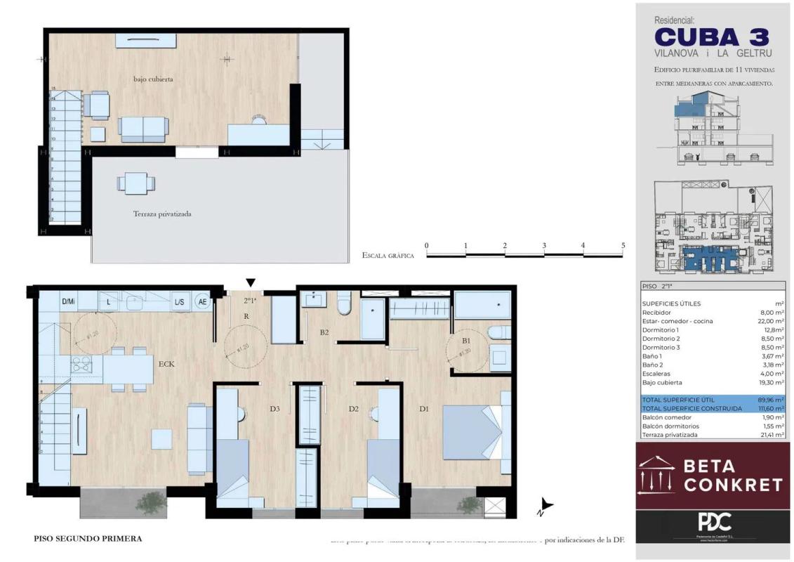 New construction Residencial Cuba 3 in Vilanova and la Geltrú plan 1