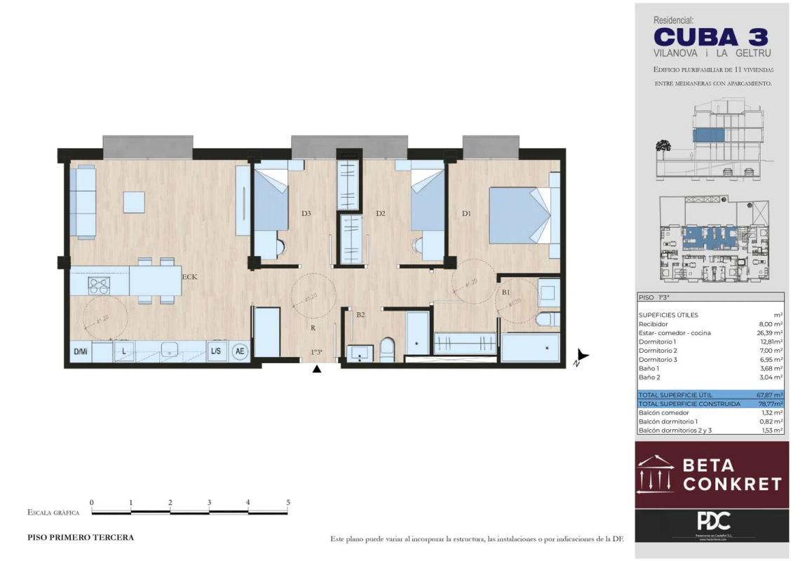 New construction Residencial Cuba 3 in Vilanova and la Geltrú plan 4