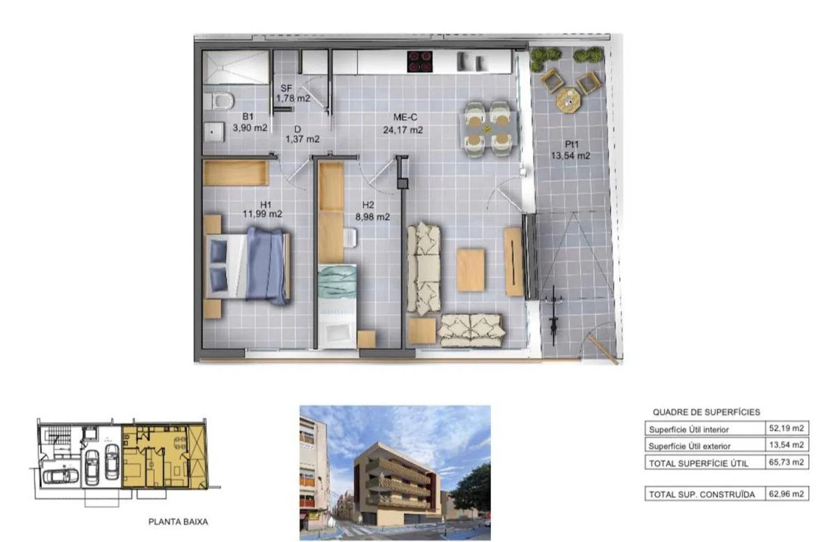 New construction Tigre in Vilanova and la Geltrú plan 1