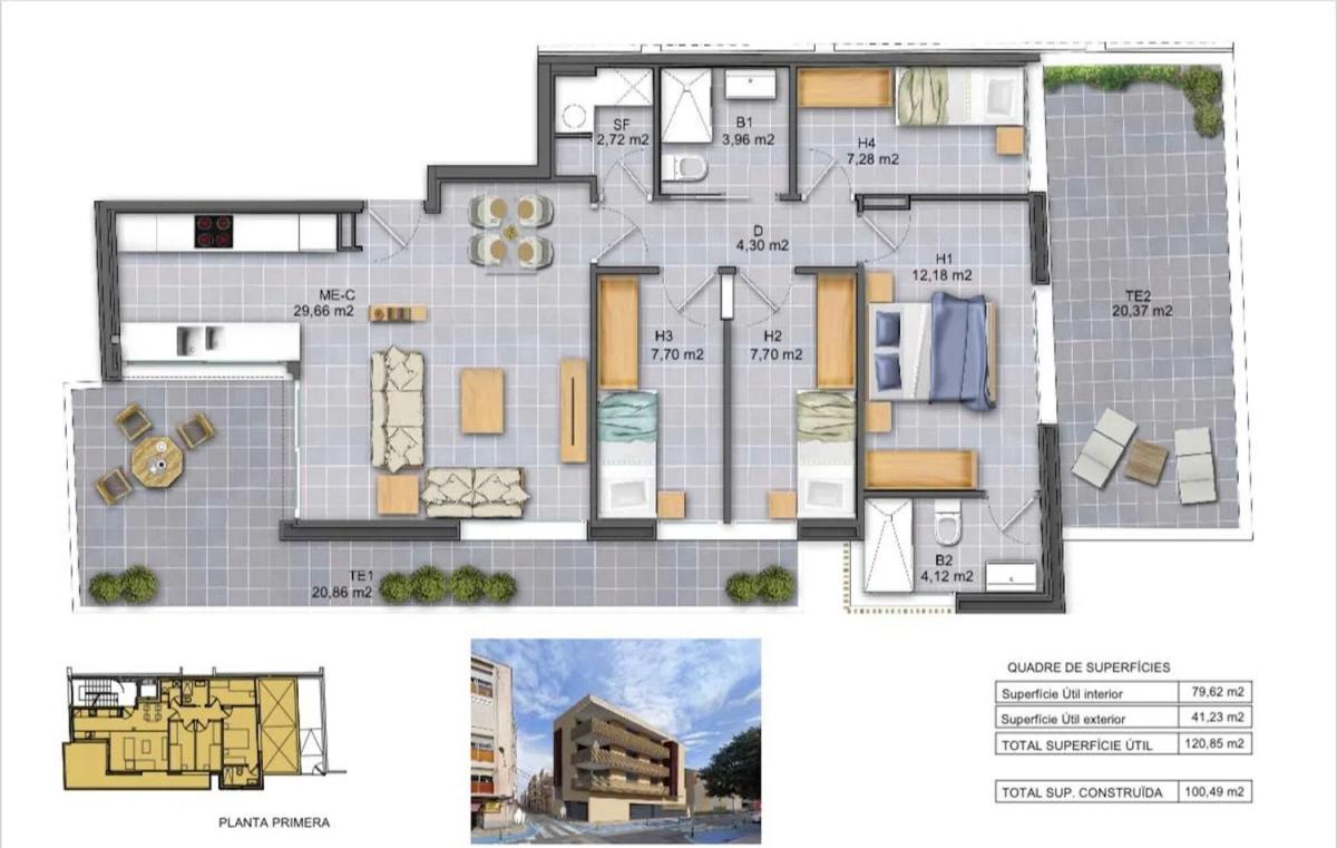 New construction Tigre in Vilanova and la Geltrú plan 3