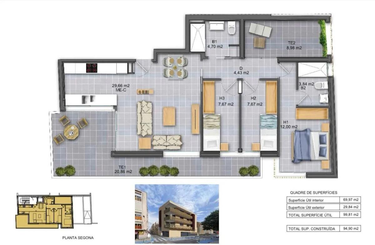 New construction Tigre in Vilanova and la Geltrú plan 4