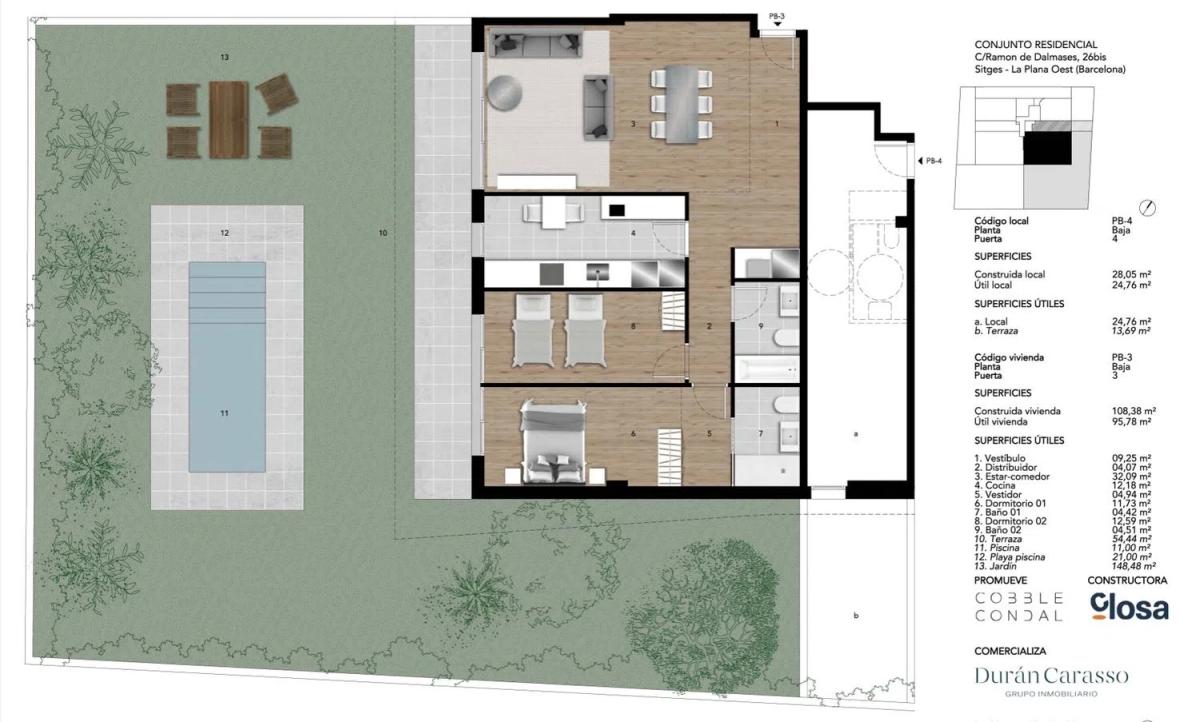 Obra nueva Monclair en Sitges (Revista) plan 1