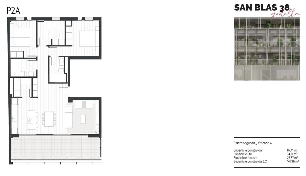 Obra nueva Terrazas de San Blas en Godella (Revista) plan 2