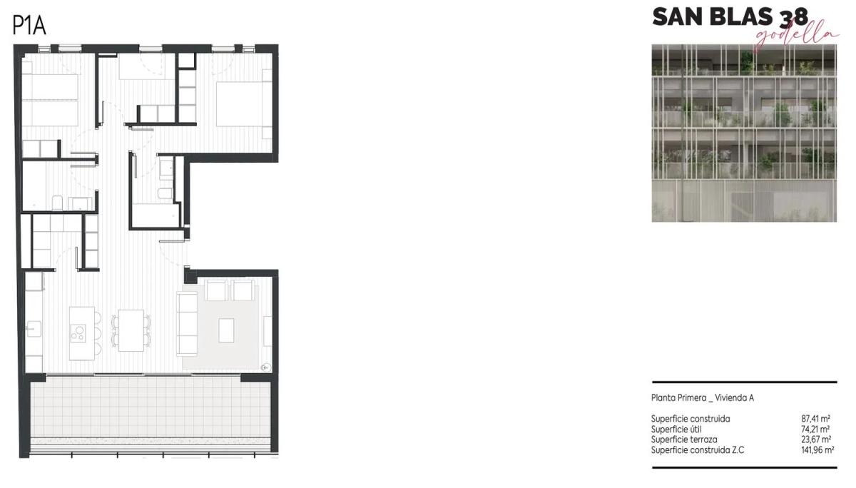 Obra nueva Terrazas de San Blas en Godella (Revista) plan 3