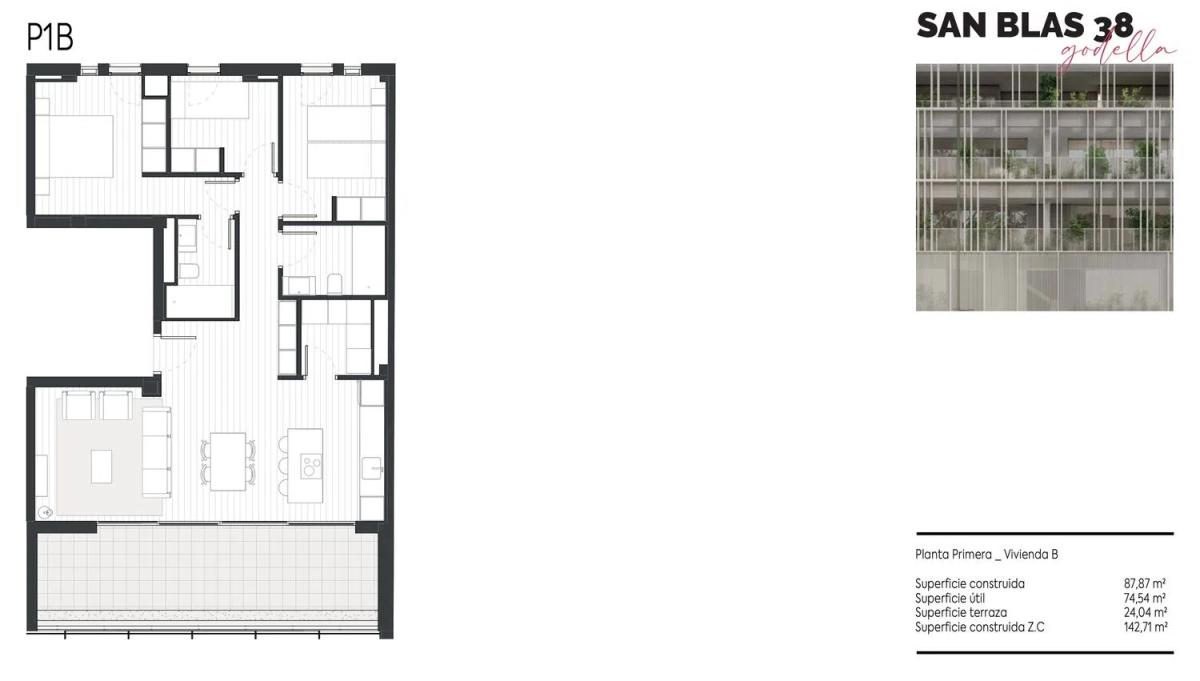 Obra nueva Terrazas de San Blas en Godella (Revista) plan 4