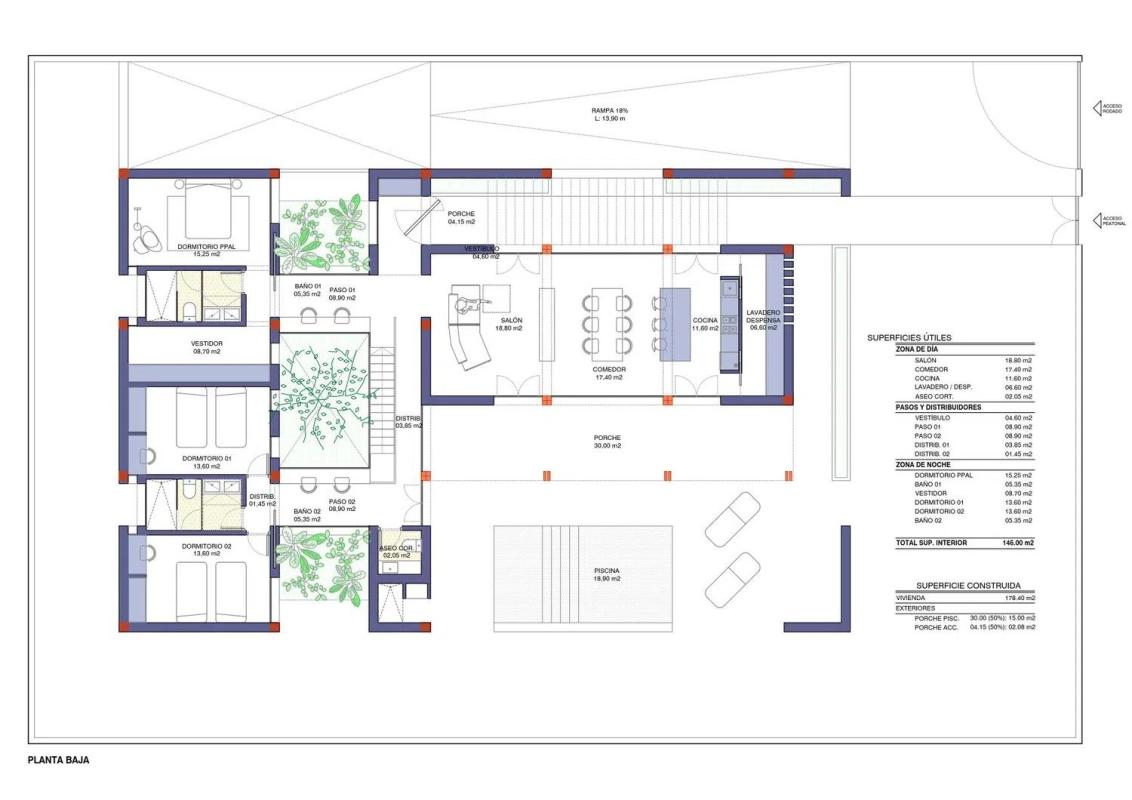 Obra nueva Villa Loma de Gualay en Molina de Segura (Revista) plan 2