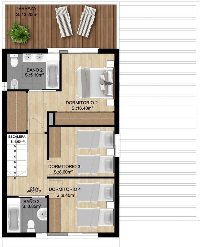 Venta de chalet independiente en Calle Cronista Luis Dominguez Diaz s/n, Águilas
plan 2