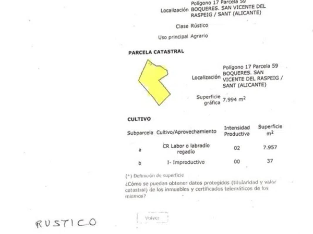 Terreno en venta en San Vicente del Raspeig, Alicante photo 1