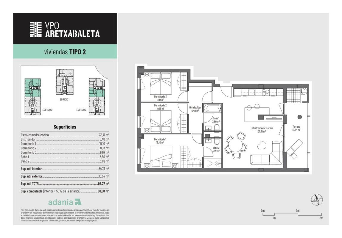 Nowa nieruchomość Vivir en Aretxabaleta w Vitoria-Gasteiz plan 1