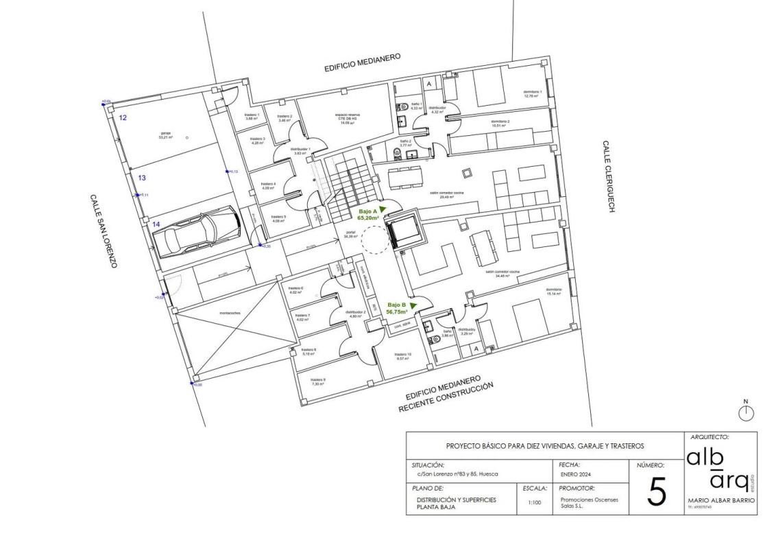 Sprzedaż mieszkania w Calle San Lorenzo, 83, Huesca
plan 1