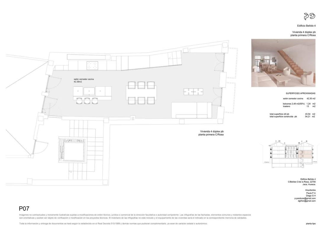 Obra nueva EDIFICIO BELLIDO 4 en Jaca (Revista) plan 4