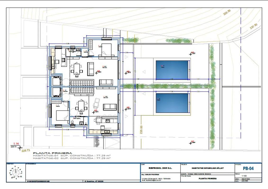Obra nueva América (Can Parellada) en Terrassa (Revista) plan 1