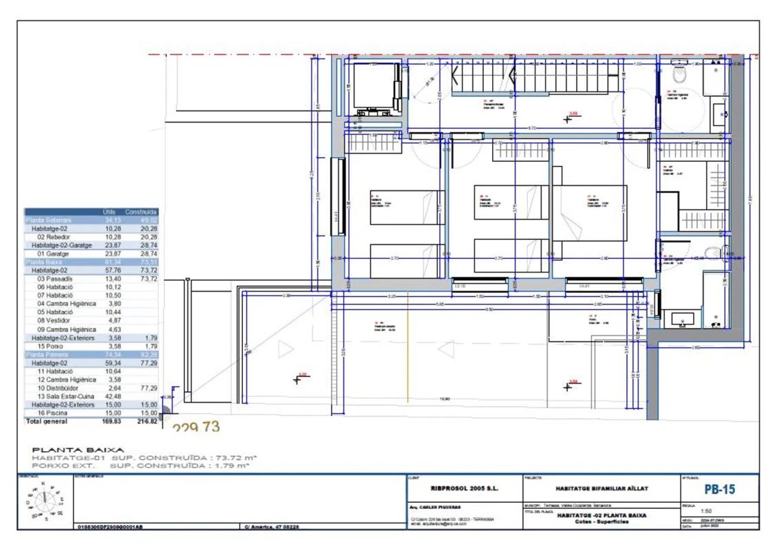 Obra nueva América (Can Parellada) en Terrassa (Revista) plan 4