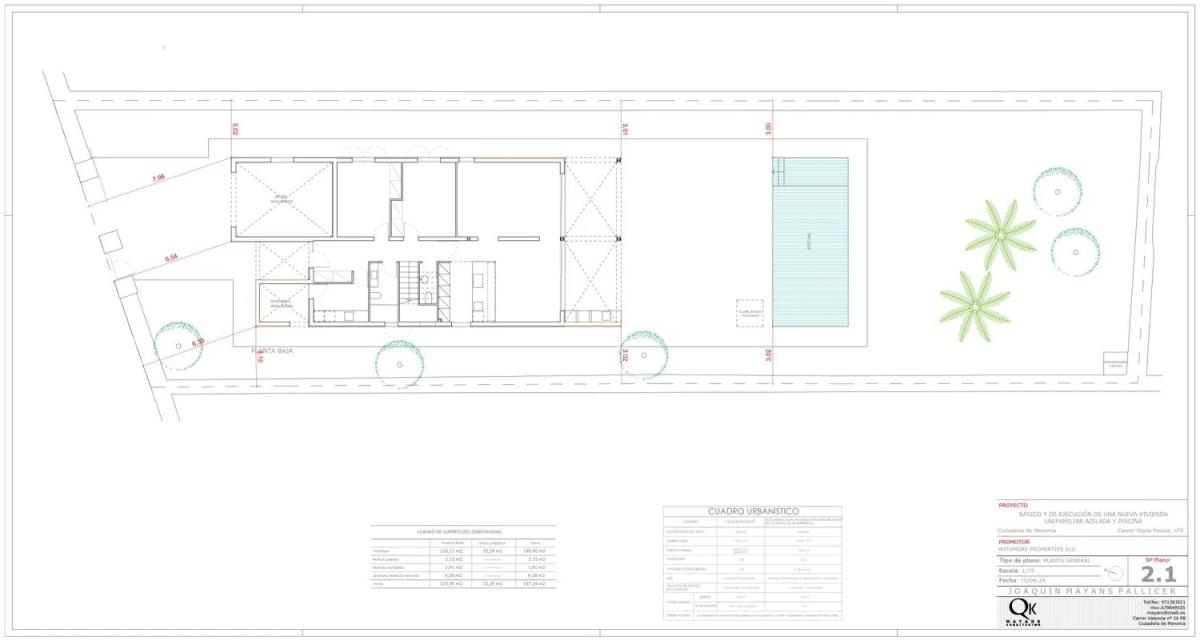 Obra nueva SIGNE PEIXOS en Ciutadella de Menorca (Revista) plan 1