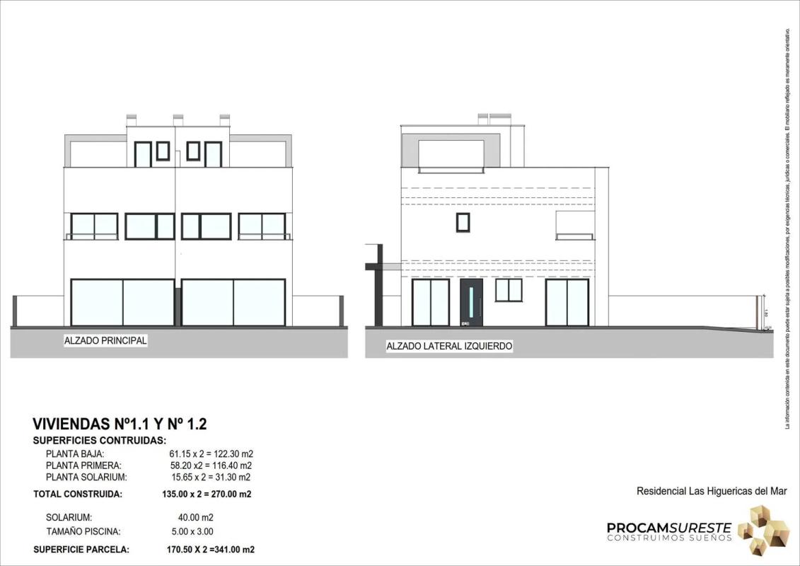 New construction 2 ADOSADOS AZALEA in Pilar de la Horadada plan 2