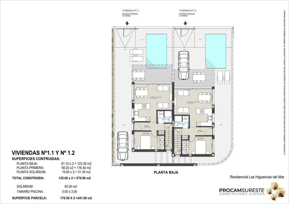 New construction 2 ADOSADOS AZALEA in Pilar de la Horadada plan 3