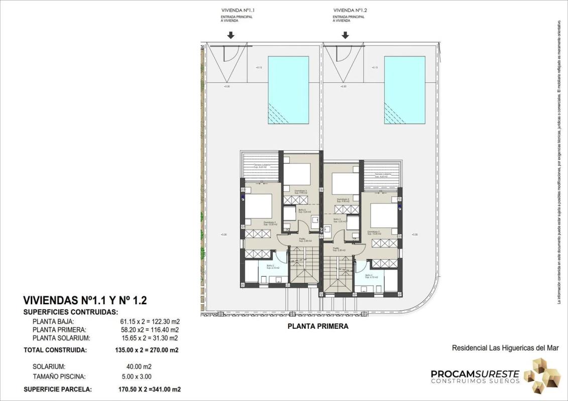 New construction 2 ADOSADOS AZALEA in Pilar de la Horadada plan 4