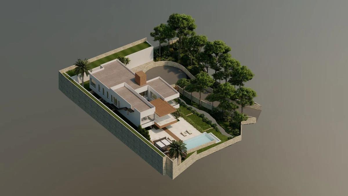 Obra nueva WATERFALL HOUSE en Jávea/Xàbia (Revista) plan 1